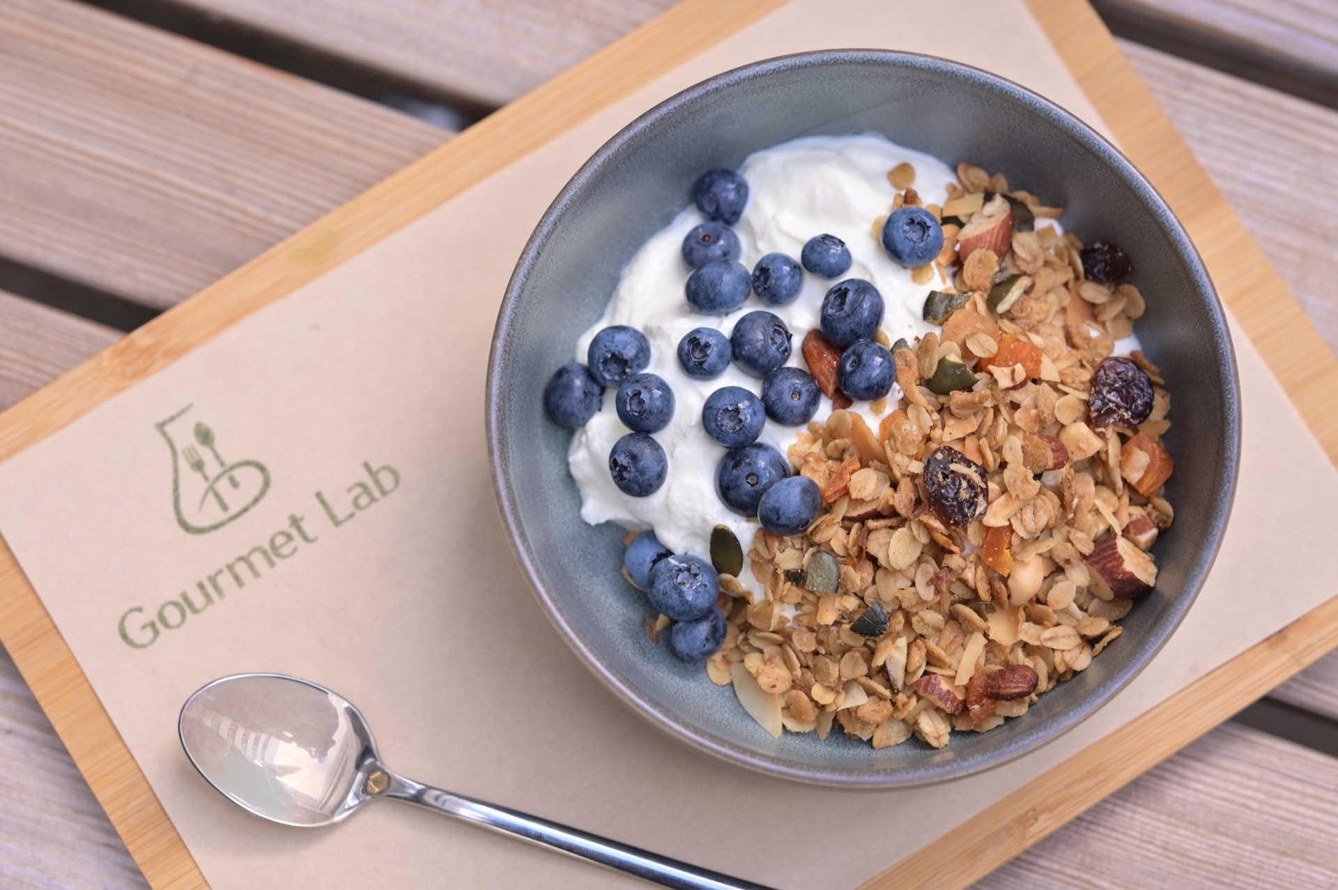 Granola bowl with blueberries